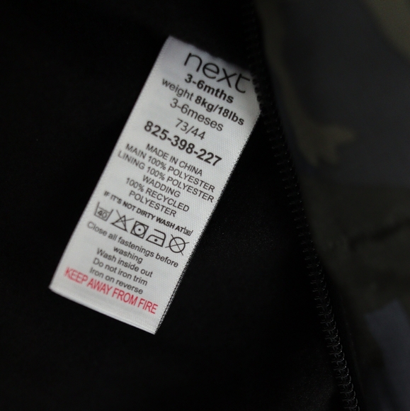 Next Baby Boys Camouflage Khaki Dino Print Snowsuit 3-6 months - New with tags - Picture 4 of 7